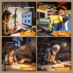 LED Desk Lamp for Home Office - Eye-Caring Computer Desk Light with Clamp, Rotatable Computer Lighting with Color Changing, Dimmable Monitor Table Lamp with Gooseneck, Double Head, Black - Image 8