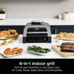 Ninja DG551 Foodi Smart XL 6-in-1 Indoor Grill with Air Fry, Roast, Bake, Broil, & Dehydrate, Foodi Smart Thermometer, 2nd Generation, Black/Silver - Image 3