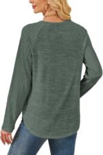 SAMPEEL Sweatshirt for Women Long Sleeve Shirts Crewneck Sweaters Fall Fashion Outfits 2025 Trendy Tunic Tops Plus Size - Image 6