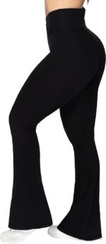 Sunzel Flare Leggings, Crossover Yoga Pants with Tummy Control, High-Waisted and Wide Leg - Image 6