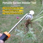 Weed Puller Tool,Portable Garden Weeder Tool,2024 New Gardening Weeding Tools,for Hand Weeder Puller for Vegetable Gardening Backyard Farm Planting & Uprooting Weeding Tool (Rubber Handle) - Image 5