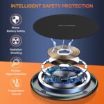 Wireless Charger Compatible with iPhone 17 16 15 14 13 12 11 Pro Max/Mini/Plus/XR/X/8, 15W Max Fast Wireless Charging Pad Mat for Samsung Galaxy S23/S22/S21/S20/S10, Galaxy Buds - Image 7