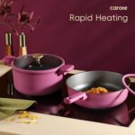 CAROTE Non Stick Pots and Pans Set, Cookware Sets Nonstick, Kitchen Cooking Set with Stay-Cool Handles,with Silicone Tools and Pot Protectors,17 Piece - Image 8