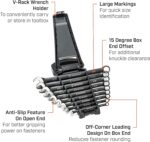 Crescent 9 Piece X10 12 Point Long Pattern Combination SAE Wrench Set - CCWS9BS - Image 3