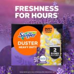 Swiffer Dusters Refill for Cleaning, Feather & Microfiber Duster Disposable Alternative, for Dusting Furniture, Blinds, Ceiling Fans, Walls, Helps Remove Allergens, Heavy Duty, Lavender, 11ct - Image 6