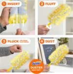 Swiffer Dusters Refill for Cleaning, Feather & Microfiber Duster Disposable Alternative, for Dusting Furniture, Blinds, Ceiling Fans, Walls, Helps Remove Allergens, Heavy Duty, Lavender, 11ct - Image 12