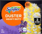 Swiffer Dusters Refill for Cleaning, Feather & Microfiber Duster Disposable Alternative, for Dusting Furniture, Blinds, Ceiling Fans, Walls, Helps Remove Allergens, Heavy Duty, Lavender, 11ct - Image 17