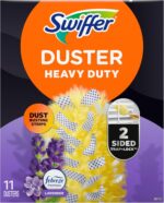 Swiffer Dusters Refill for Cleaning, Feather & Microfiber Duster Disposable Alternative, for Dusting Furniture, Blinds, Ceiling Fans, Walls, Helps Remove Allergens, Heavy Duty, Lavender, 11ct - Image 18