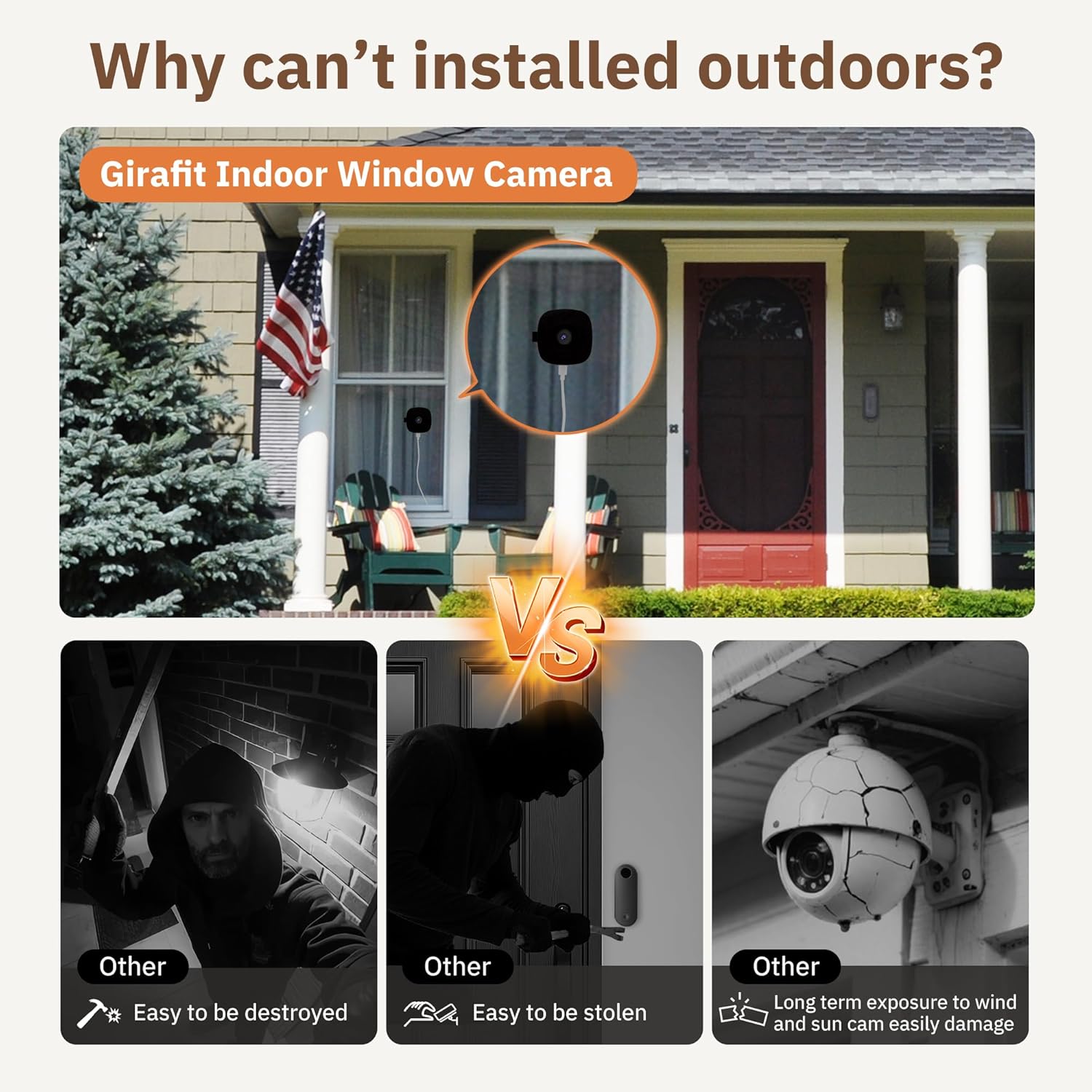 Girafit 3MP 2K Window Camera,2.4GHz&5GHz WiFi Indoor Cameras for Home Security 2 Pack with ChroMax Al Color Night Vision,Person & Motion Detection,24/7 Recording,Easy&Quick Install - Image 6