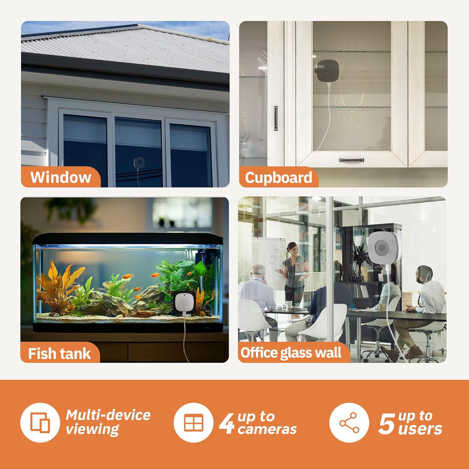 Girafit 3MP 2K Window Camera,2.4GHz&5GHz WiFi Indoor Cameras for Home Security 2 Pack with ChroMax Al Color Night Vision,Person & Motion Detection,24/7 Recording,Easy&Quick Install - Image 9