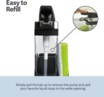 Casabella Sink Sider Solo Kitchen Soap Pump and Sponge Caddy, Black/Chrome - 2-in-1 Soap and Sponge Caddy, One-Hand Soap Dispensing, Ergonomic Design, Easy to Refill and Clean, Efficient Size - Image 6