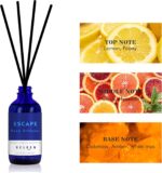 Reed Diffusers Set, 3.7 Oz Scent Diffuser, 6 Reed Diffuser Sticks, Home Fragrance Hyacinth, Peony & Citrus, Aromatherapy Oil Diffuser Reeds, More Masculine Scent, Bathroom & Office Decor 110ml - Image 5