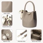 BOSTANTEN Small Crossbody Bags for Women Vegan Leather Mini Bucket Handbag Removable Shoulder Strap - Image 6