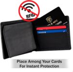 SaiTech IT 5 Pack RFID Blocking Card, One Card Protects Entire Wallet Purse, NFC Contactless Bank Debit Credit Card Protector ID ATM Guard Card Blocker–(Black) - Image 9