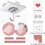 DDMY 24 Packs Hooks for Hanging Wall Hooks Transparent Reusable Waterproof Adhesive Hook for Kitchen Curtain, Towel Hook for Bathrooms, Heavy Duty Self Coat Hook for Walls No Damage - Image 5