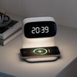 Digital Alarm Clock with Wireless Fast Charging Station 15W Touch Smart Lamp for Bedside,3 Colors Nightlight Adjustment Night Lamp for Living Room,Bedside,Heavy Sleepers (White+Cable&Adapter) - Image 8