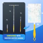 50 Count 180° Multi-Surface Feather Duster Refills Compatible with Swiffer Handle, Heavy Duty Duster Replacement with 1 Handle - Image 3