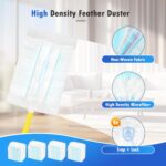 50 Count 180° Multi-Surface Feather Duster Refills Compatible with Swiffer Handle, Heavy Duty Duster Replacement with 1 Handle - Image 4