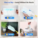 50 Count 180° Multi-Surface Feather Duster Refills Compatible with Swiffer Handle, Heavy Duty Duster Replacement with 1 Handle - Image 7