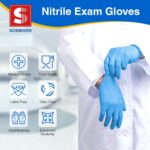 Schneider Nitrile Exam Gloves, Blue Disposable Gloves, Medical Grade, Food Grade, Latex Free - Image 3