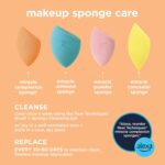 Real Techniques Miracle Complexion Makeup Sponge, 4-Pack Beauty Blender For Liquid & Cream Foundation, Streak-Free Coverage, Latex-Free, Vegan & Cruelty-Free - Image 11
