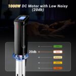 INKBIRD WIFI Sous Vide Cooker ISV-100W, 1000 Watts Sous Vide Machine Immersion Circulator with 14 Preset Recipes on APP & Calibration Function, Thermal Immersion, Fast-Heating with Timer - Image 8