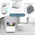 Toothbrush Holders for Bathrooms, Kids Electric Toothbrush and Toothpaste Holder, 4 Slots Tooth Brushing Holder for Bathroom Countertop Organizer and Storage, Bathroom Accessories (Grey) - Image 5