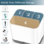 Toothbrush Holders for Bathrooms, Kids Electric Toothbrush and Toothpaste Holder, 4 Slots Tooth Brushing Holder for Bathroom Countertop Organizer and Storage, Bathroom Accessories (Grey) - Image 6