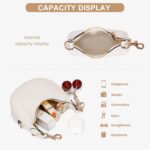 JQWSVE Small Top Handle Bags for Women Mini Purses Cute Ladies Handbags Crescent Mini Crossbody Bags with Cherry - Image 6