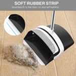 Broom and Dustpan Set for Home, 51-in Long Adjustable Handle Angle Broom and Dustpan Combo Set with Dust Pan Teeth to Clean Hair for Home Kitchen Office Lobby Floor Garden (Black&White) - Image 5