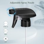 Wedama Spray Nozzle for for 8 oz and 16 oz Glass Spray Bottles, Black Trigger Sprayers Replacement with Mist Stream Sprayer Adjustable Spray Bottle Nozzles - 2Pack - Image 4
