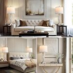 QiMH Table Lamps Set of 2, Bedroom Lamp with USB A+C Charging Ports, Modern Beside Lamps for Living Room with White Shade Rotary Switches, Glass Nightstand Lamp Home Decor (LED Bulbs Included) - Image 6