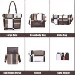 Purses and Handbags for Women Synthetic Leather Tote Crossbody Bags Satchel Purses Set 6pcs - Image 3