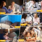 LED Desk Lamp for Home Office, 3 Levels Dimmable Desk Light with USB Charging Port, Small Study Lamp, Reading Light for Table, Black, 5000K - Image 8