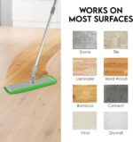 Turbo Microfiber Mop Floor Cleaning System - 18-inch Dust Mop with 4 Reusable Pads for Hardwood and Tile, 360-Spin Floor Mop Head & Extendable Handle - Household Cleaning Tools - Image 5