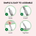 Turbo Microfiber Mop Floor Cleaning System - 18-inch Dust Mop with 4 Reusable Pads for Hardwood and Tile, 360-Spin Floor Mop Head & Extendable Handle - Household Cleaning Tools - Image 9