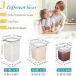 Vtopmart 10 PCS Flour and Sugar Storage Container, Large Airtight Food Canisters with Lids for Kitchen, Pantry Organization, BPA Free, Black - Image 7