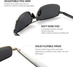 SUNGAIT Ultra Lightweight Rectangular Polarized Sunglasses UV400 Protection - Image 5