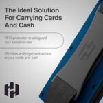Hayvenhurst Wallet For Men - Reinvented Design Men's Wallet - Slim, Minimalistic & Seamless, Blocks RFID Scanners with a Cash Strap (Navy) - Image 7