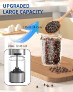 CIRCLE JOY Gravity Electric Salt and Pepper Grinder Set Automatic Salt and Pepper Grinder Set with LED Light, Battery Operated, Adjustable Coarseness, Large Capacity, for Home Kitchen BBQ - Image 8