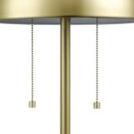 Globe Electric 12976 Haydel 21" 2-Light Table Lamp, Matte Brass, Double On/Off Pull Chain - Image 7