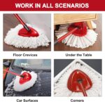 4 Pack Mop Heads Replacements for O-Ceda Easy Wrin Spin System, Microfiber Refills, Easy Cleaning Mop Repalce Head - Image 6