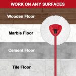 4 Pack Mop Heads Replacements for O-Ceda Easy Wrin Spin System, Microfiber Refills, Easy Cleaning Mop Repalce Head - Image 7