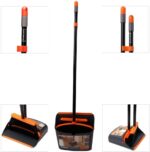TreeLen Broom and Dustpan Set with 52" Long Handle for Home Kitchen Room Office Lobby Floor Use Upright Stand Up Stand Up Broom with Dustpan Combo - Image 5