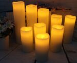 Vinkor Flameless Candles Battery Operated Candles Real Wax Pillar LED Candles with 10-Key Remote and Cycling 24 Hours Timer (Ivory 4" 5" 6" 7" 8" 9") - Image 4