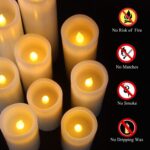 Vinkor Flameless Candles Battery Operated Candles Real Wax Pillar LED Candles with 10-Key Remote and Cycling 24 Hours Timer (Ivory 4" 5" 6" 7" 8" 9") - Image 6