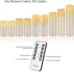 Vinkor Flameless Candles Battery Operated Candles Real Wax Pillar LED Candles with 10-Key Remote and Cycling 24 Hours Timer (Ivory 4" 5" 6" 7" 8" 9") - Image 7