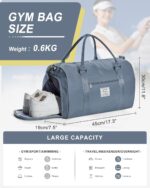 Gym Bag Womens,Travel Duffel Carry on Bag Sport Tote Bag Weekend Overnight Bag - Image 3