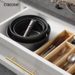 CAROTE 20pcs Pots and Pans Set Non Stick, Nonstick Cookware Set, Dishwasher/Oven/Fridge Safe Pots and Pans, Removable Handle RV Oven Safe Cookware, Induction Kitchen Set, Black - Image 8