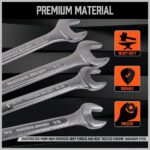HORUSDY 26-Piece Durable Combination Wrench Set with Roll-up Pouch, Open End Wrench Set for General Household, Garage, Auto Repairs, SAE 1/4” - 1” and Metric 8mm - 24mm - Image 3